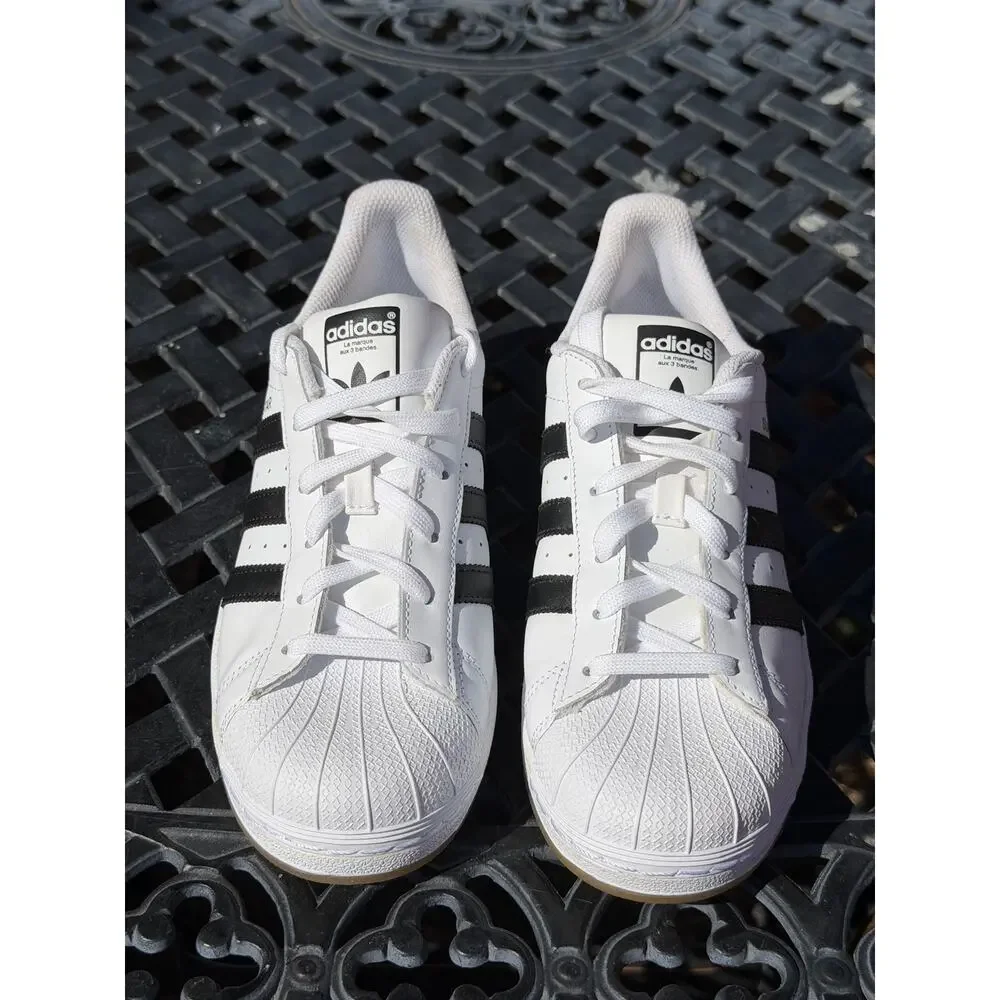 Adidas Superstar Originals White Black Leather Low Top Sneakers B42369 NWOT 2016
